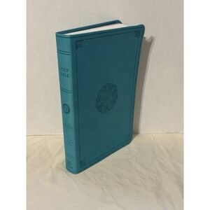ESV Large Print Thinline Bible (TruTone, Turquoise, Emblem Design)